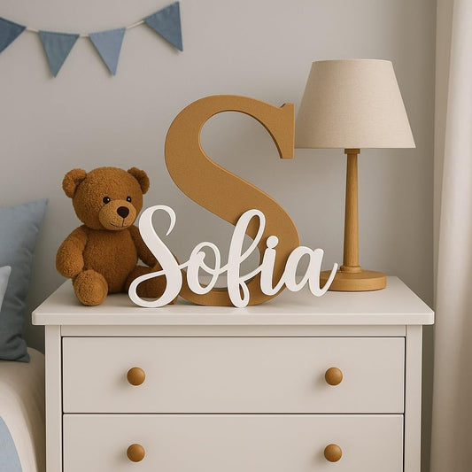 Nombre para mesa comunion | Letras decorativas personalizadas con nombre | Decoración habitación infantil, bodas, cumpleaños, bautizos, candy bar y mesas dulces |