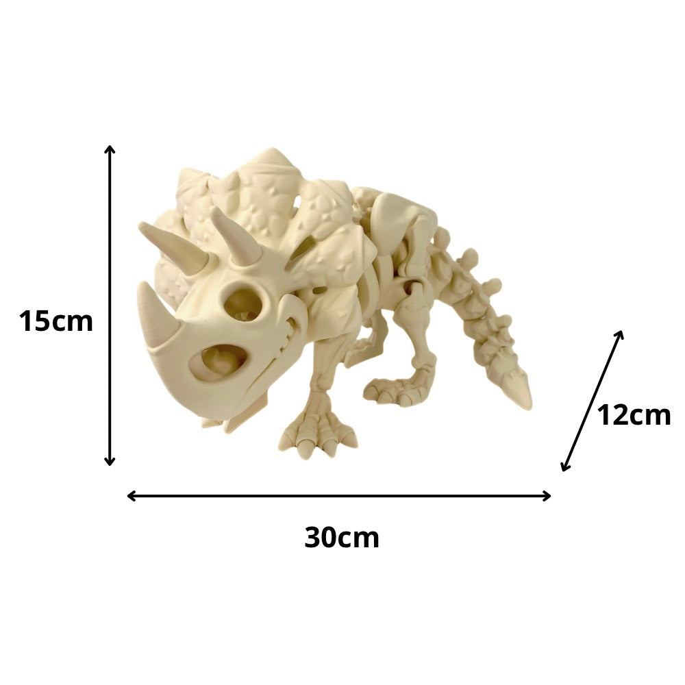 Triceratops esqueleto 3D – Dinosaurio educativo para