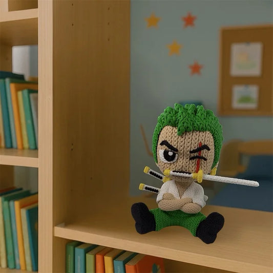 🗡️🧵 Zoro estilo croché – El espadachín más adorable de Grand Line