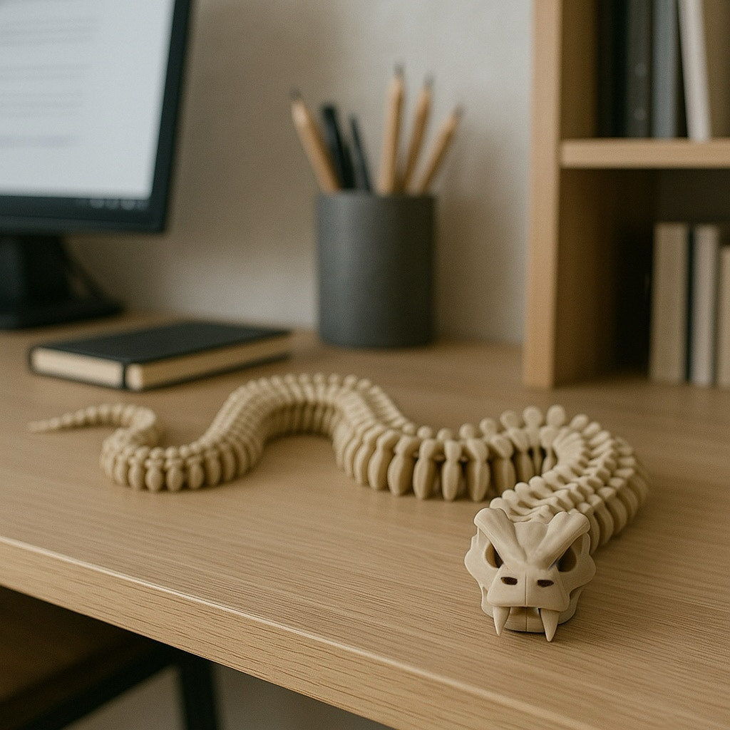 🐍 Esqueleto de Serpiente articulado – 75 cm de magia prehistórica para aprender y jugar