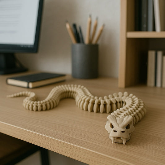 🐍 Esqueleto de Serpiente articulado – 75 cm de magia prehistórica para aprender y jugar