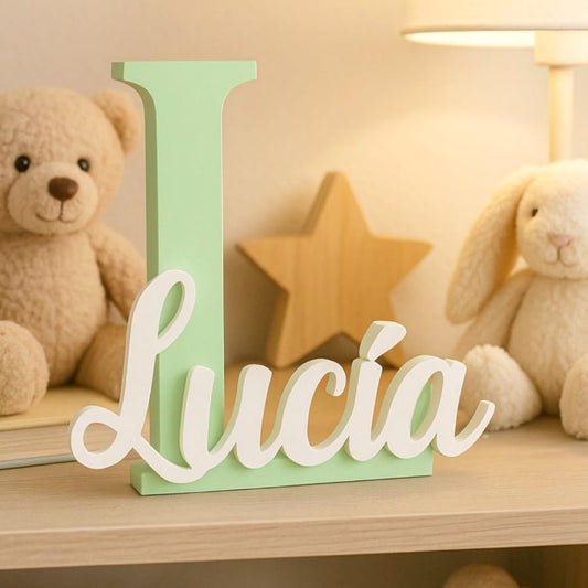 Nombre para mesa comunion | Letras decorativas personalizadas con nombre | Decoración habitación infantil, bodas, cumpleaños, bautizos, candy bar y mesas dulces |
