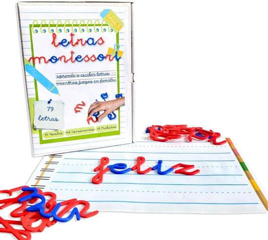MFS MYFUTURSHOP Letras Montessori, Alfabeto Escolar Minusculas. Aprende A Leer Y Escribir Divirtiendote. Abecedario Educativo para Niños De 3 4 5 Y 6 Años.