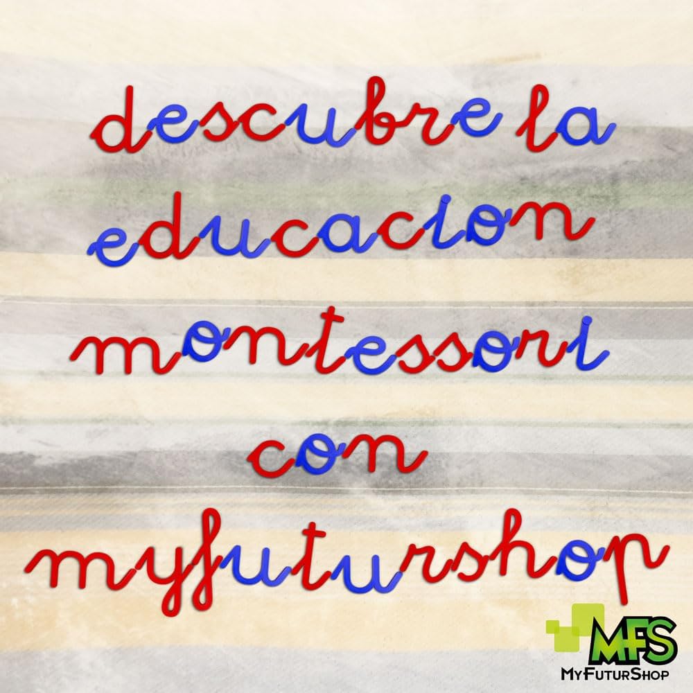MFS MYFUTURSHOP Letras Montessori, Alfabeto Escolar Minusculas. Aprende A Leer Y Escribir Divirtiendote. Abecedario Educativo para Niños De 3 4 5 Y 6 Años.