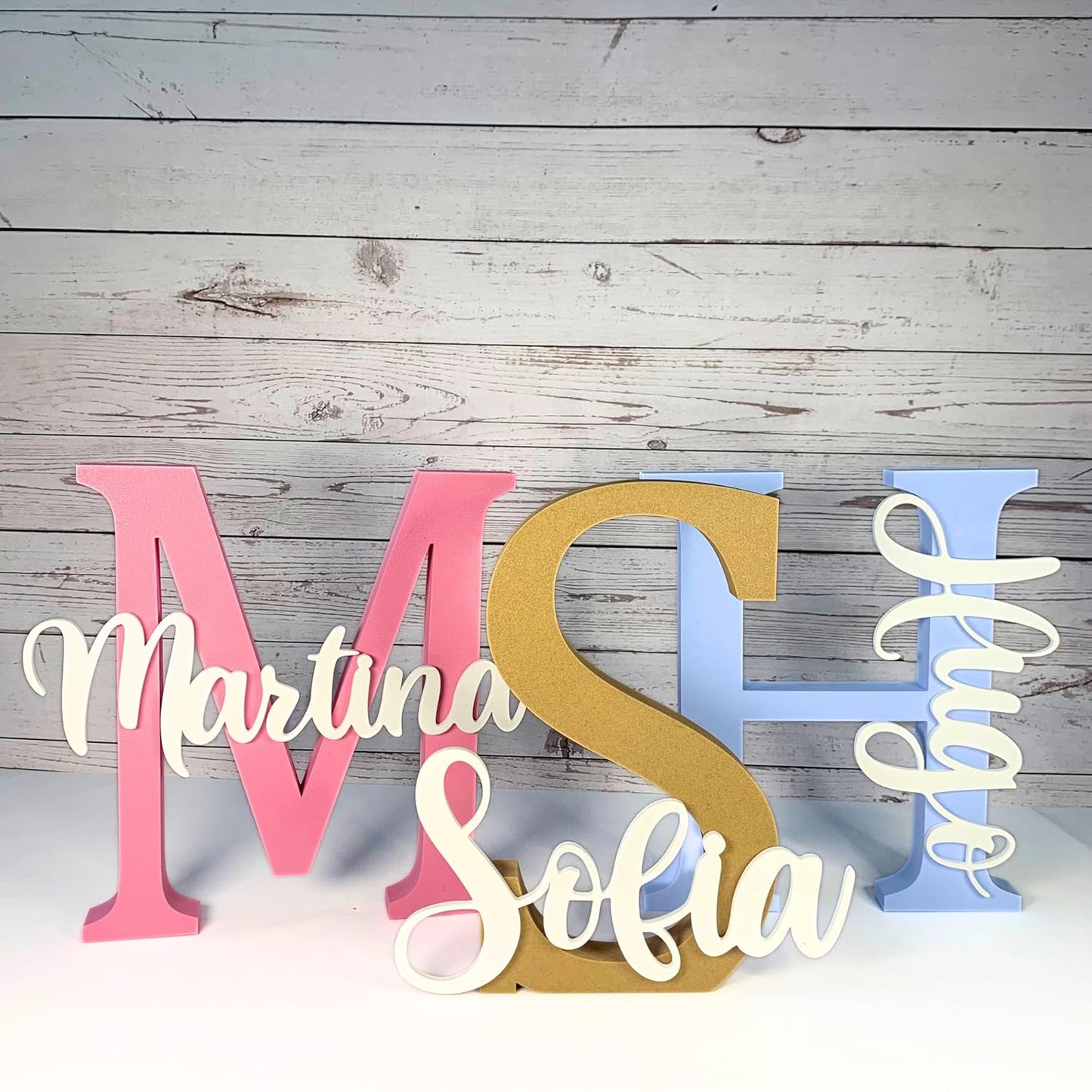 Nombre para mesa comunion | Letras decorativas personalizadas con nombre | Decoración habitación infantil, bodas, cumpleaños, bautizos, candy bar y mesas dulces |