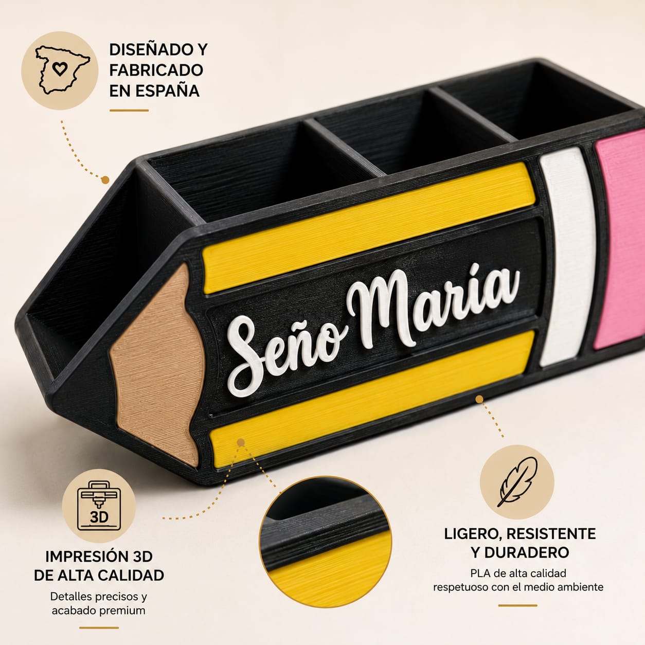 Lapicero Personalizado para Profesores – Regalo Original y Decoración de Escritorio