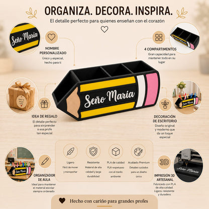 Lapicero Personalizado para Profesores – Regalo Original y Decoración de Escritorio
