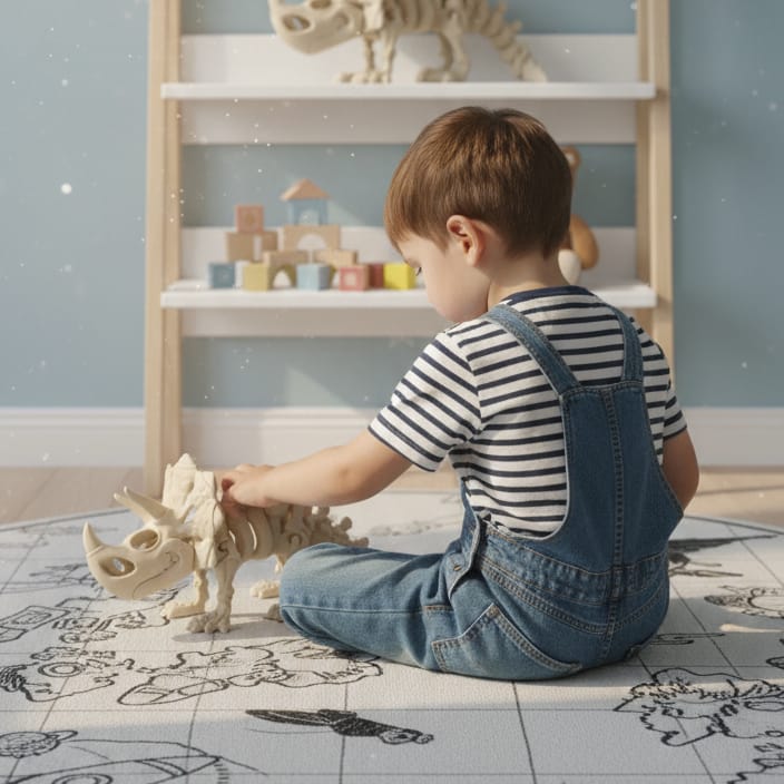 Triceratops esqueleto 3D – Dinosaurio educativo para