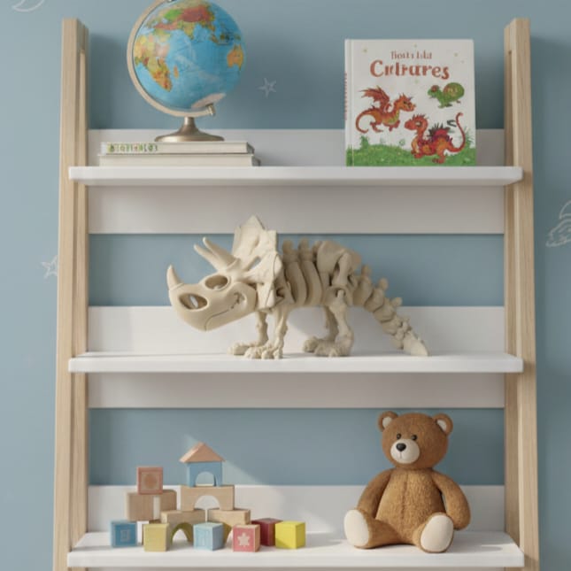 Triceratops esqueleto 3D – Dinosaurio educativo para