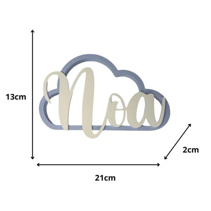 ☁️✨ Nombre personalizado sobre nube o estrella – Dulzura flotando en el aire