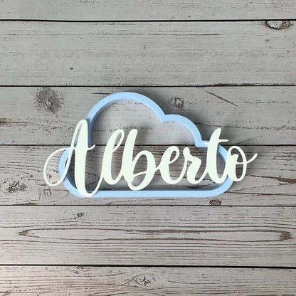 ☁️✨ Nombre personalizado sobre nube o estrella – Dulzura flotando en el aire