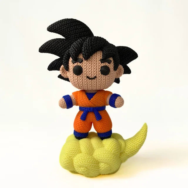 🌟🐉 Goku Croché sobre la Nube Kintoun Y un toque de magia Saiyan