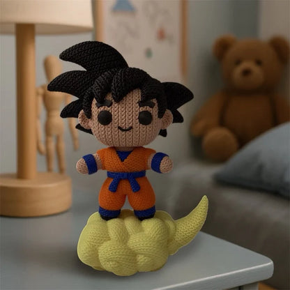 🌟🐉 Goku Croché sobre la Nube Kintoun Y un toque de magia Saiyan