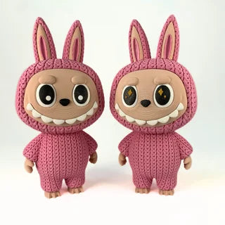 🧵🐰 Labubu Croché Grande – Dulzura en 3D con textura tejida