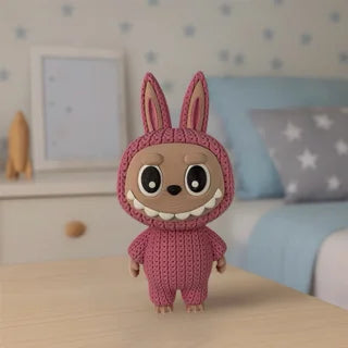 🧵🐰 Labubu Croché Grande – Dulzura en 3D con textura tejida