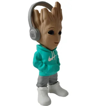 🌱🎧 Baby Groot Urbano – Música, estilo y mucha ternura en una sola figura
