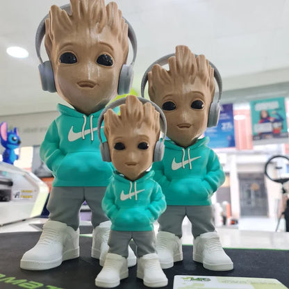 🌱🎧 Baby Groot Urbano – Música, estilo y mucha ternura en una sola figura