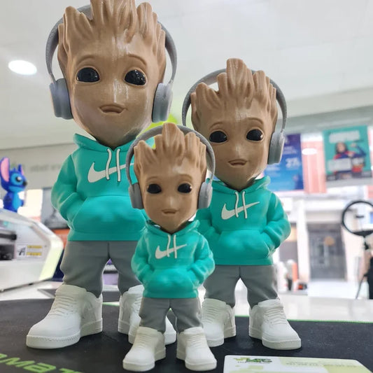🌱🎧 Baby Groot Urbano – Música, estilo y mucha ternura en una sola figura
