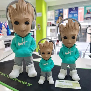 🌱🎧 Baby Groot Urbano – Música, estilo y mucha ternura en una sola figura