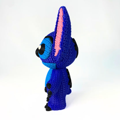 🧶💙 Stitch XL – ¡Con acabado efecto croché para un toque adorable!